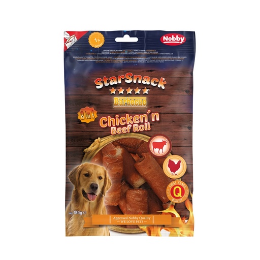 [NB50888] StarSnack Barbecue Chicken'n Beef Roll 180 g 