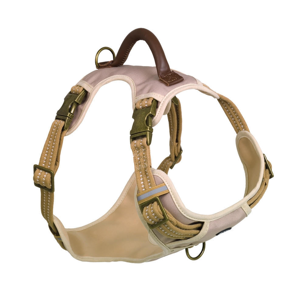 Harnas "SPORTIEF" S-M: nek: 30-45 cm, borst: 45-62 cm, b: 20 mm beige