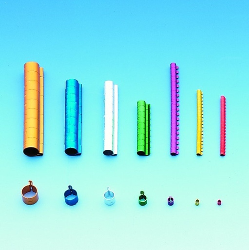 [NB57006] Klemringen van aluminium voor grote parkieten strip van 10 stuks; 6,0 mm 