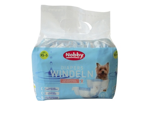 [NB57170] Luiers voor vrouwelijke honden 12 st.; XS-S ; 20 - 28 cm 