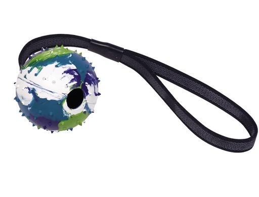 [NB59996] Rubberen snackbal met antisliptouw  7cm; Seil: 32 cm camouflage