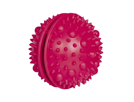 [NB60014] Rubberen snackbal met spikes 7,5 cm rood