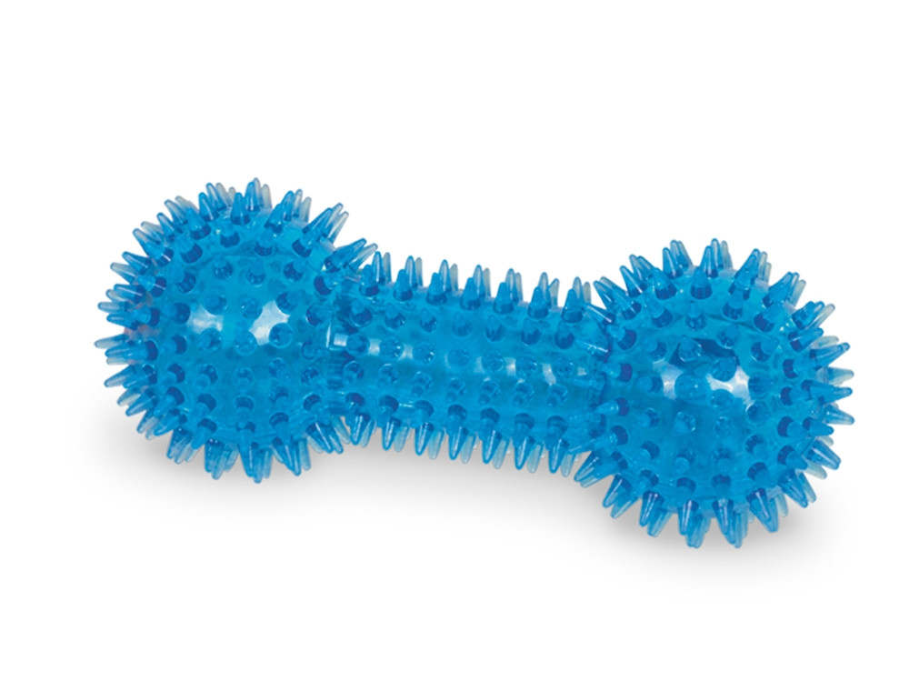 TPR stekelige halter 15 cm blauw