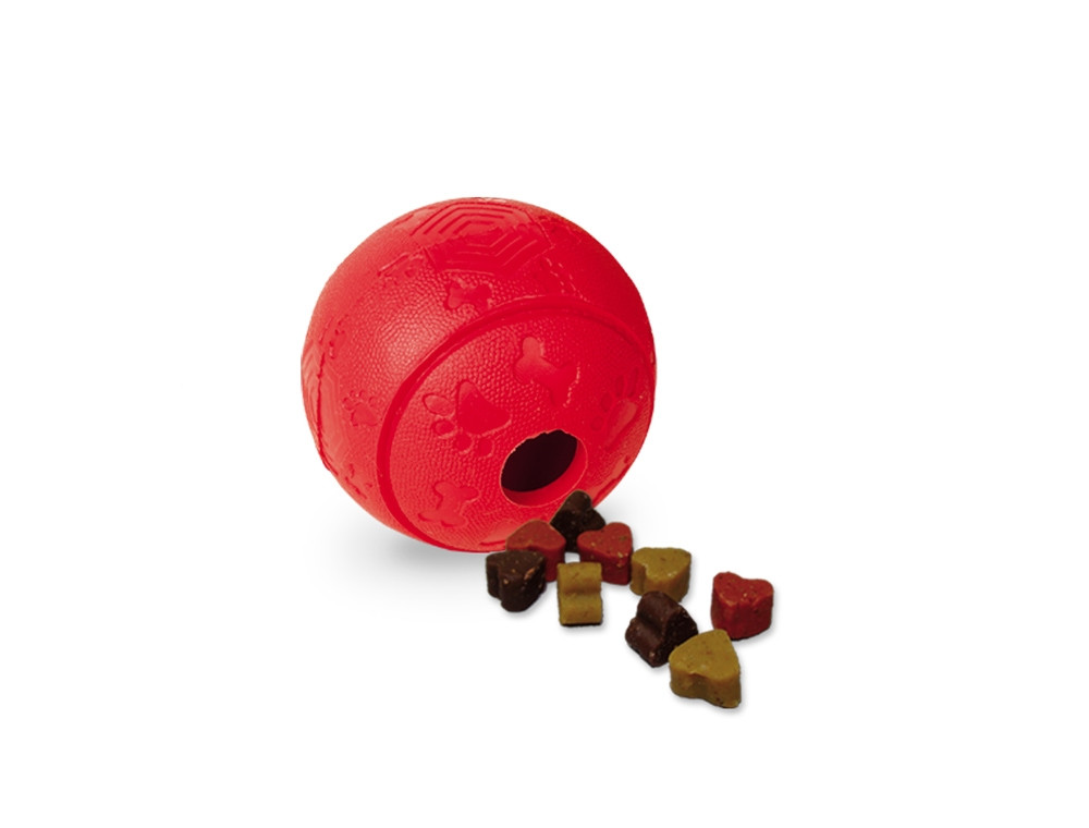 Rubberen snackbal 8 cm Mix kleuren