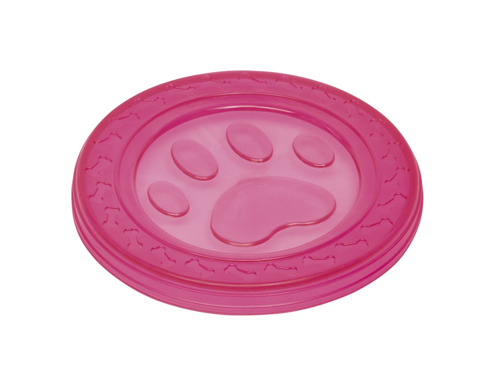TPR Vliegenschijf “Paw” 22 cm roze