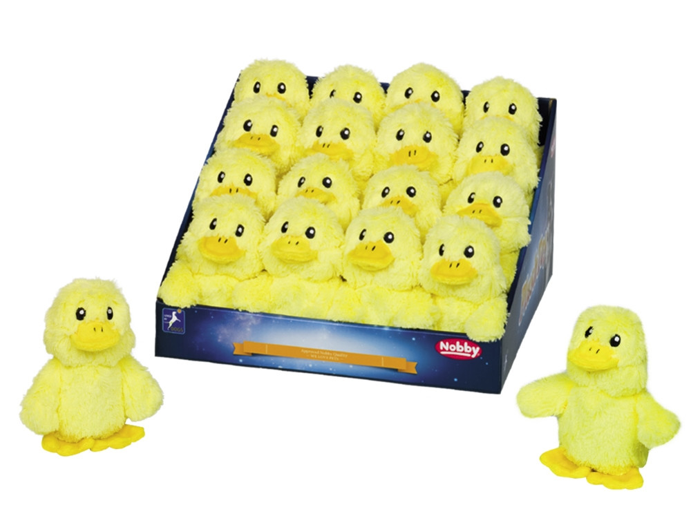 Pluche Eend "Daggi" display 16 st, 13 cm 