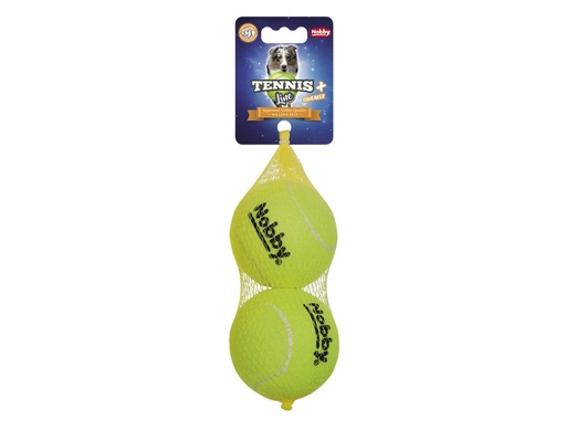[NB60483] Tennisbal met pieper L 8,5 cm; Net of 2 st. 