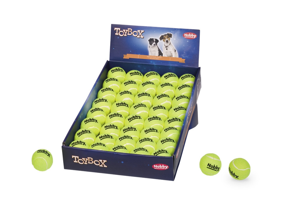 Tennisbal S 5,0 cm; display 40 st. geel