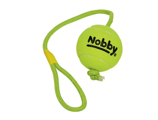 [NB60490] Tennisbal met werptouw XL 10 cm; rope 70 cm 