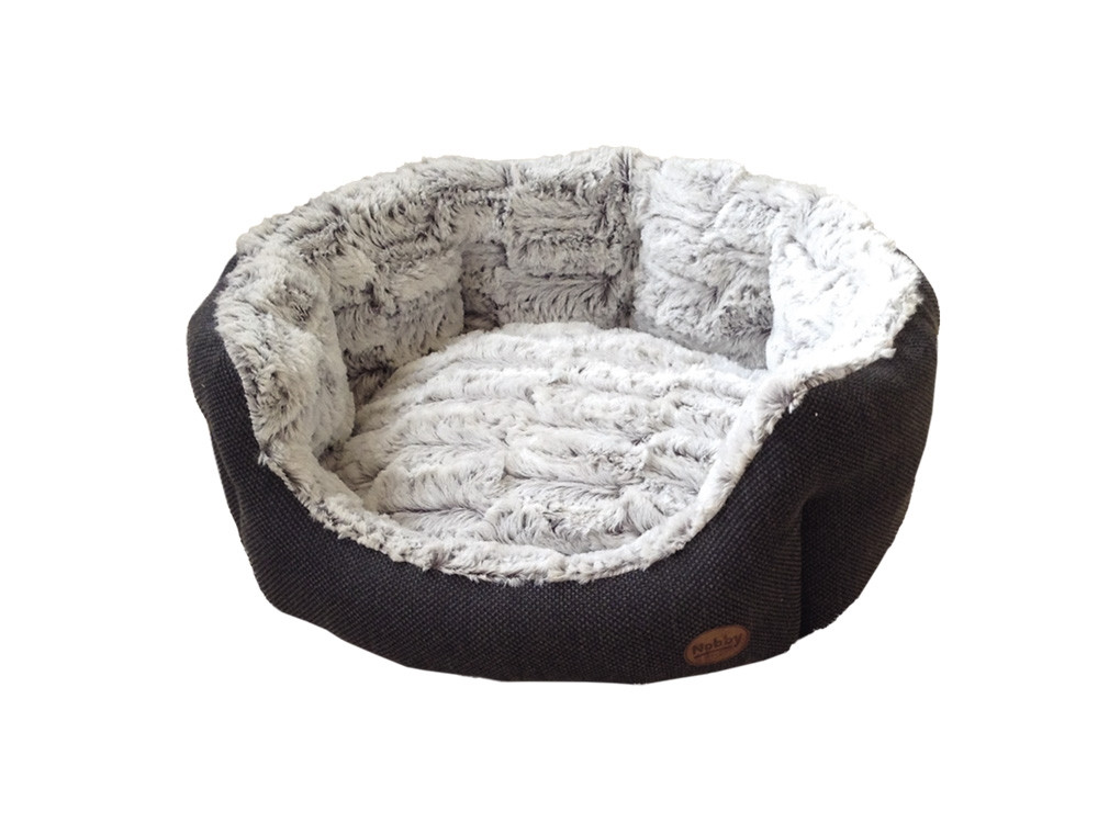 Comfortbed ovaal "CACHO" l x b x h: 45 x 40 x 19 cm donker grijs