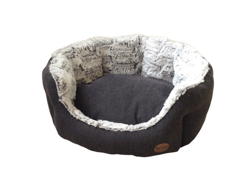 [NB60518] Comfortbed ovaal "CACHO" l x b x h: 65 x 57 x 22 cm bruin