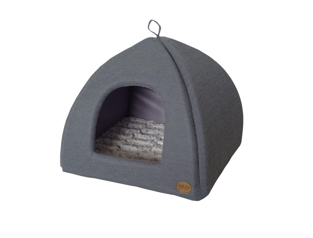 Grot "CACHO" l x b x h: 40 x 40 x 35 cm grijs blauw