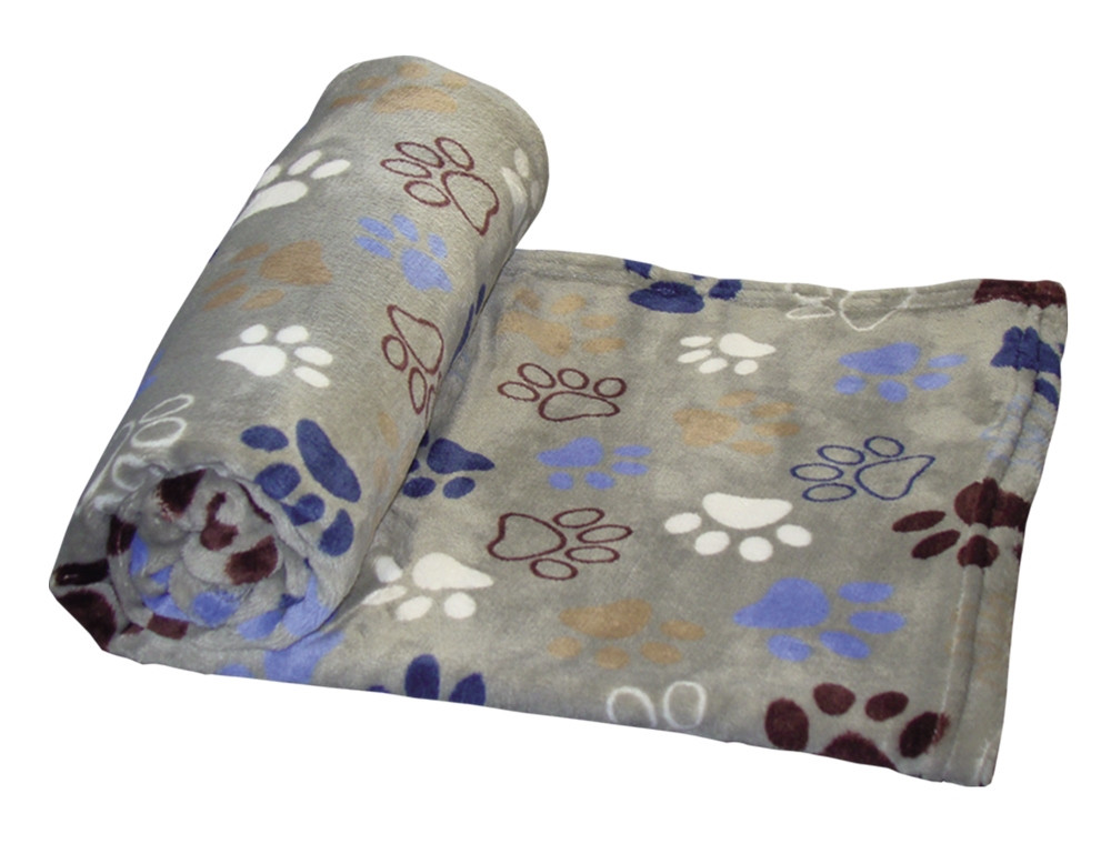 Fleeceplaid "LISSI" Klassiek l x b: 75 x 100 cm licht grijs