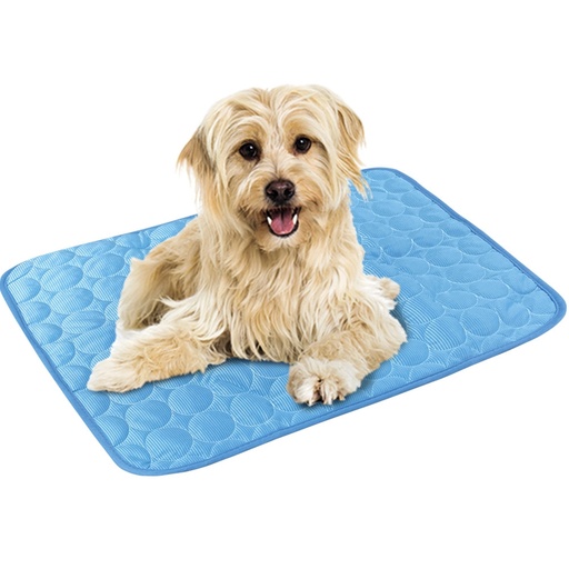 [NB61013] Koelmat "Licht" XL: 100 x 70 cm blauw