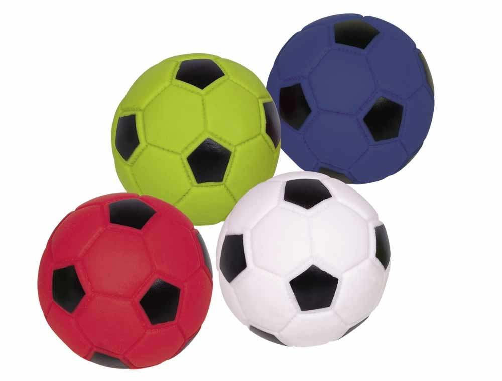 Vinylbal "CLASSIC" met pieper  9 cm Mix kleuren
