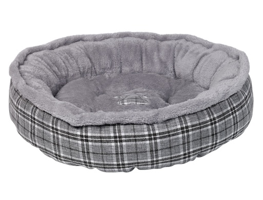 [NB61328] Donut Klassiek "KAPU" d x h:  80 x 18 cm grijs checker