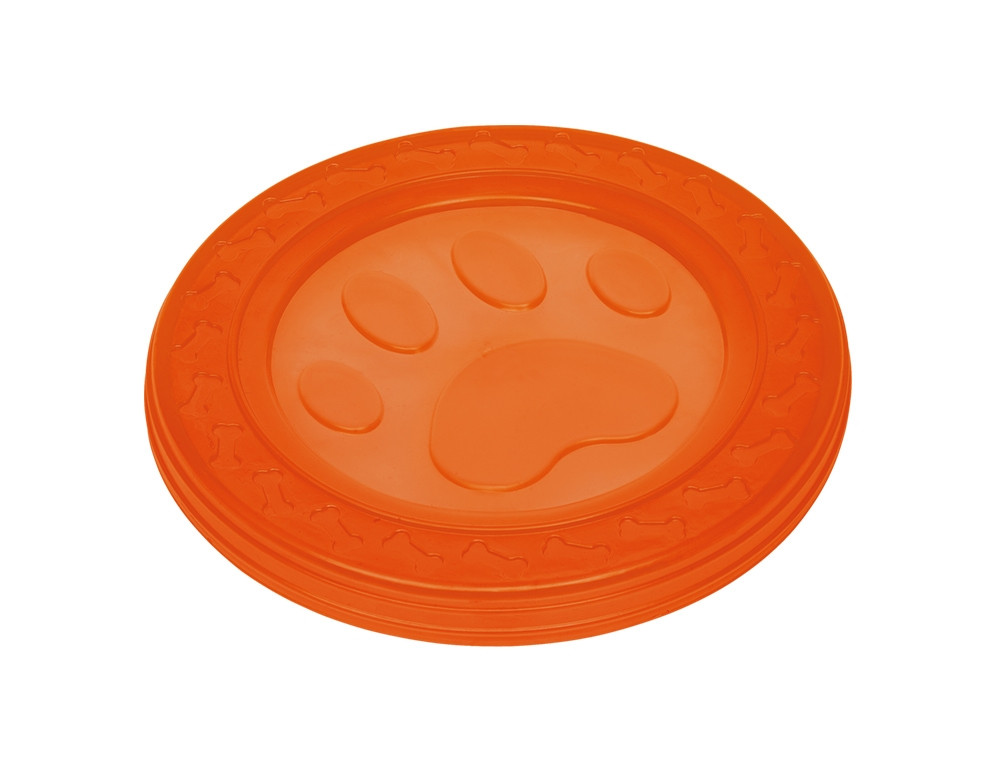 TPR Vliegenschijf “Paw”  22 cm oranje