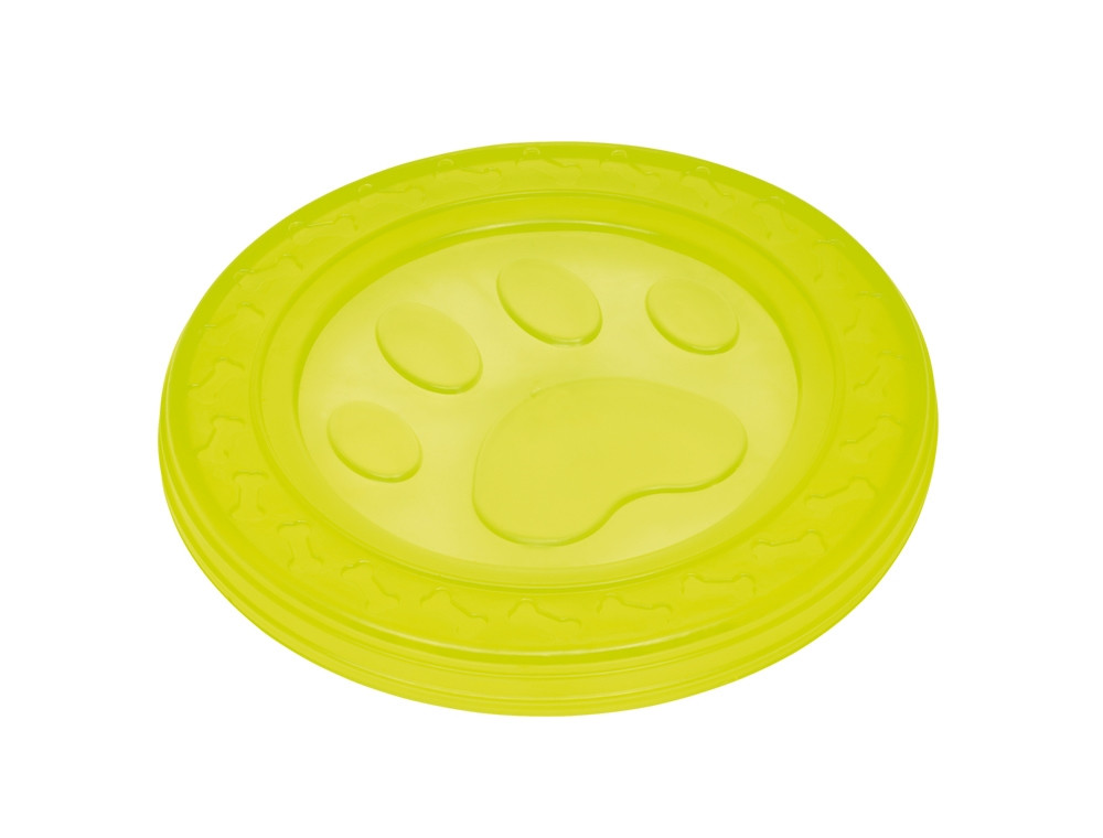 TPR Vliegenschijf “Paw”  22 cm geel