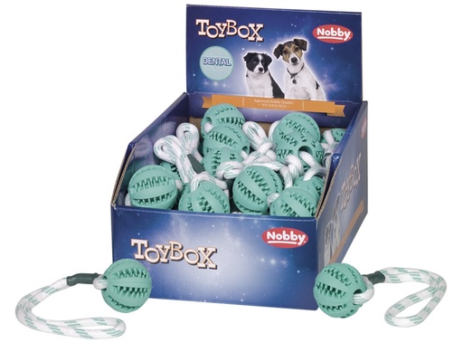 [NB61542] Rubberen bal met touw "DENTAL LINE"