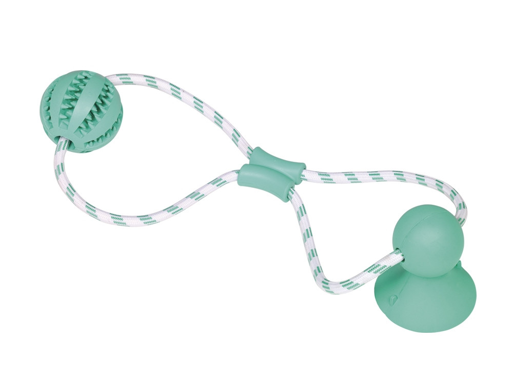 Rubberen bal met touw "DENTAL LINE" 50 cm, Ball:  7 cm 