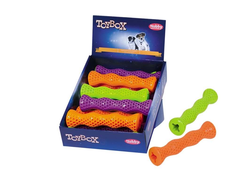 TPR-stick "Wave" display 12 st, 17,5 cm Mix kleuren