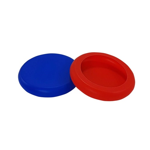 [NB61552] Siliconen deksel voor blikken 2 st,  9 cm rood + blauw