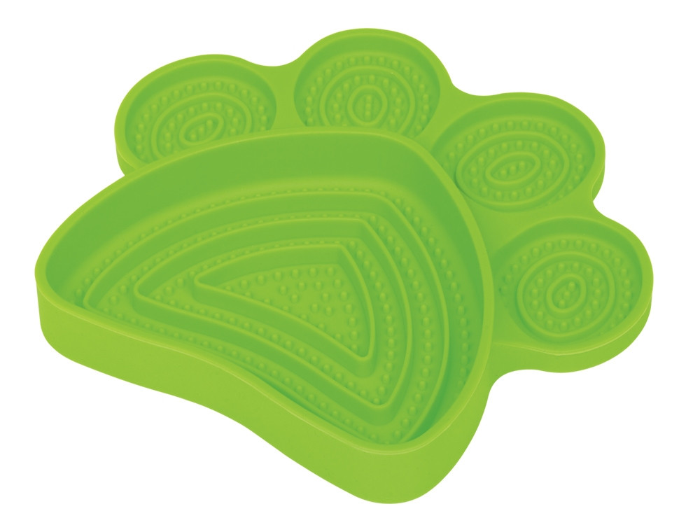 Siliconen activiteitenkom "PAW" 21 x 19 cm groen