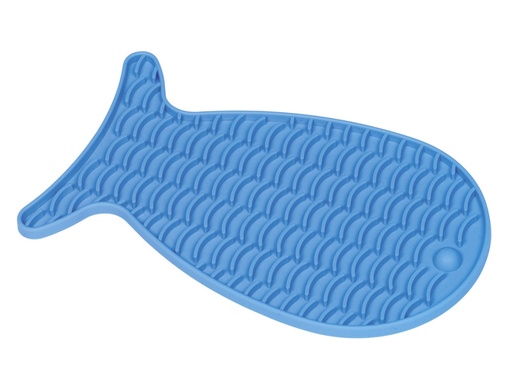 [NB61565] Siliconen activiteitenkom "Vis" 23 x 13,5 cm blauw