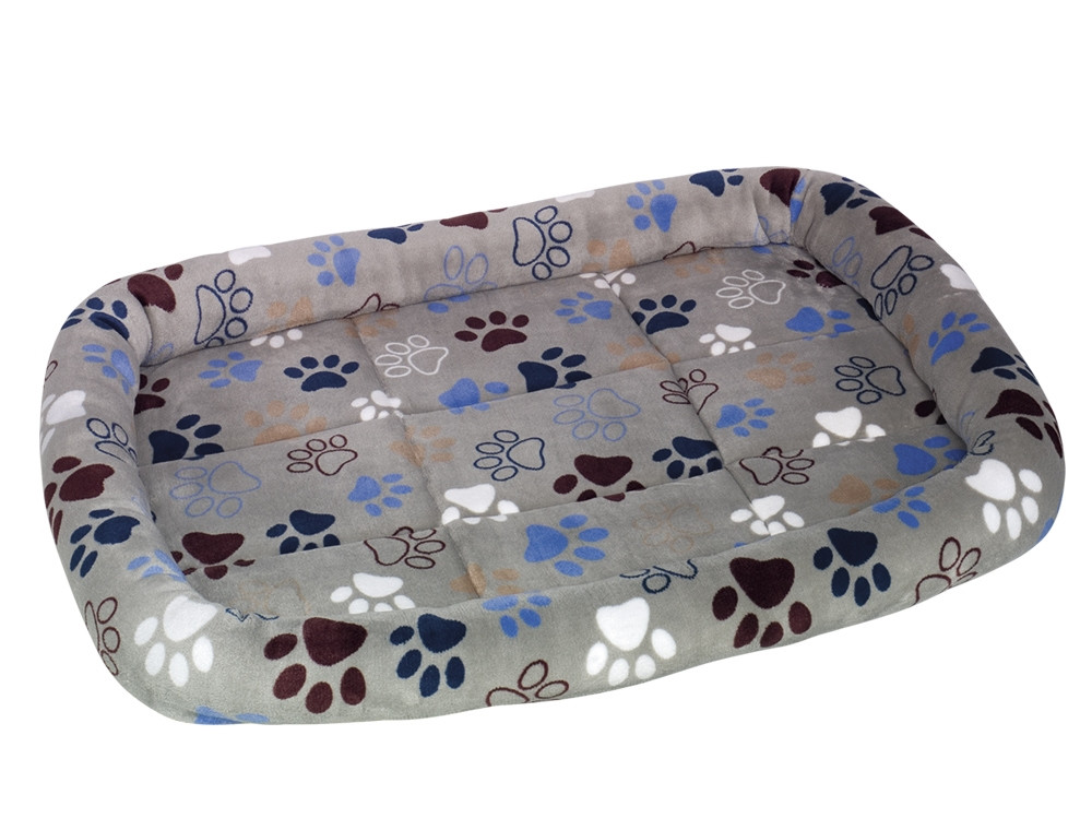 Mat met rand ovaal Classic "LISSI" l x b x h: 78 x 58 x 8 cm licht grijs