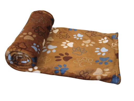 [NB61659] Fleeceplaid "LISSI" Klassiek l x b: 100 x 150 cm bruin