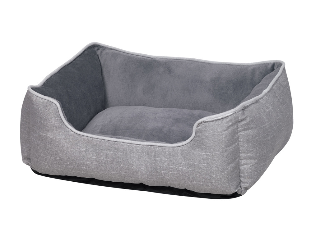 Comfortbed vierkant Classic "PURNA" l x b x h: 50 x 40 x 17 cm grijs