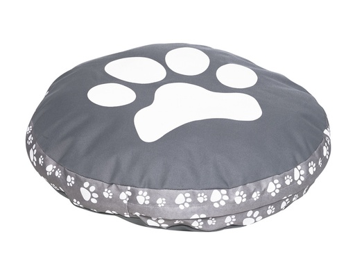[NB61670] Kussen rond Klassiek "ZAMPA" d x h:  85 x 10 cm grijs-bruin