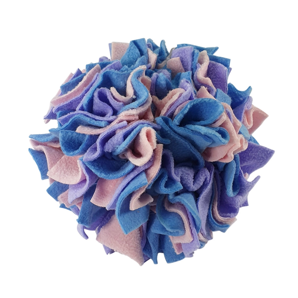 Snuffelbal "KLEUR"   15 cm roze-blauw