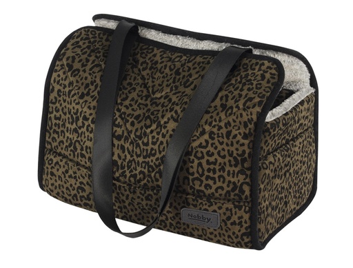 [NB61708] Tas "LEO" l x b x h: 35 x 20 x 30 cm leopard bruin
