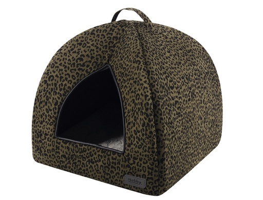 [NB61710] Kooi "LEO" l x b x h: 38 x 38 x 35 cm leopard bruin