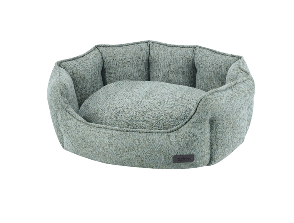 Comfortbed ovaal "NEVIS" l x b x h: 55 x 50 x 21 cm groen