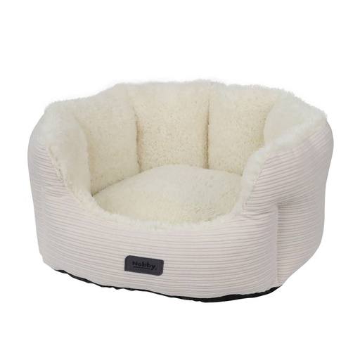 [NB61739] Comfortbed ovaal "KAMBA" l x b x h: 86 x 70 x 24 cm beige