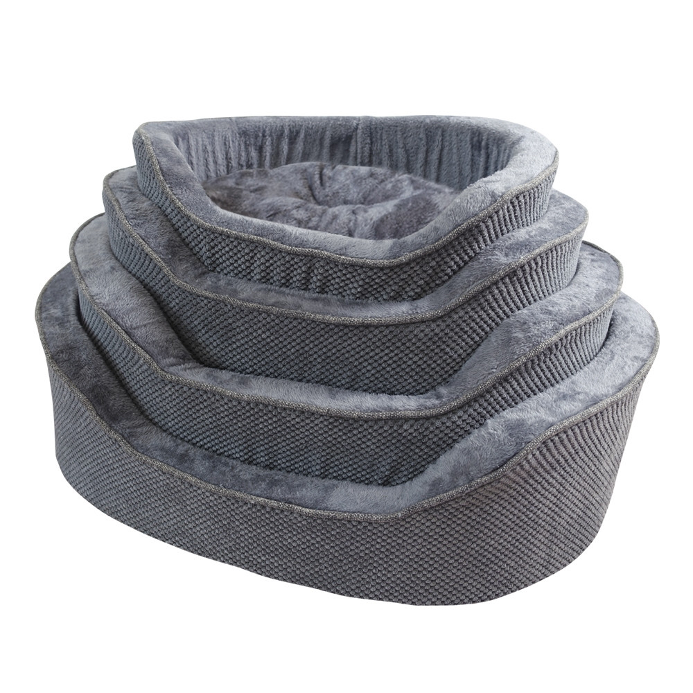 Comfortbed ovaal Classic "ANZA" Set 4 st, 52+62+72+82 cm grijs