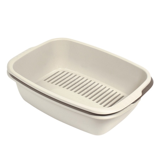 [NB62191] Kattentoilet "MISO" 54 x 38,5 x 16 cm sand/moka