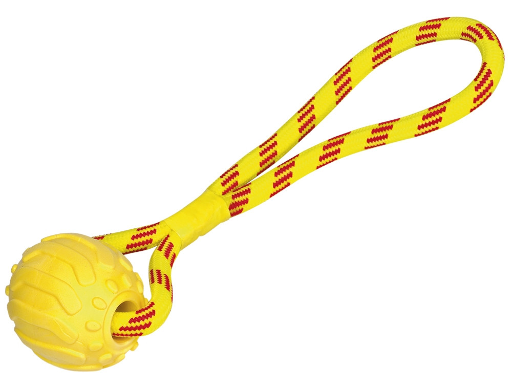 TPR-schuimbal met touw 37 cm 