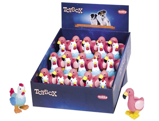 [NB62369] Latex dieren display 30 st, 10 + 11 cm Mix kleuren