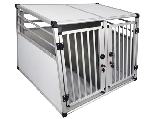 [NB62393] Aluminium autoreisbox dubbel "NeB Design" B x D x H: 92 x 88 x 68 cm 