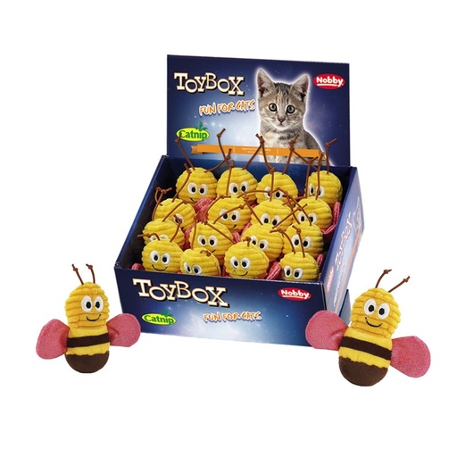 [NB62415] Stoffen bij met kattenkruid Display 16 st, 9 cm 