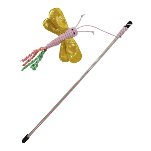 [NB62416] Kattenhengel met speeltje, met kattenkruid stok 45 cm, bandje met speeltje 75 cm 