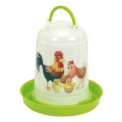 [NB62461] Gevogeltedrinker HAPPY kunststof 5 L,  27 x 27 cm 