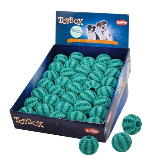 [NB62581] Rubberen bal "DENTAL LINE" display 35 st.,  5 cm 