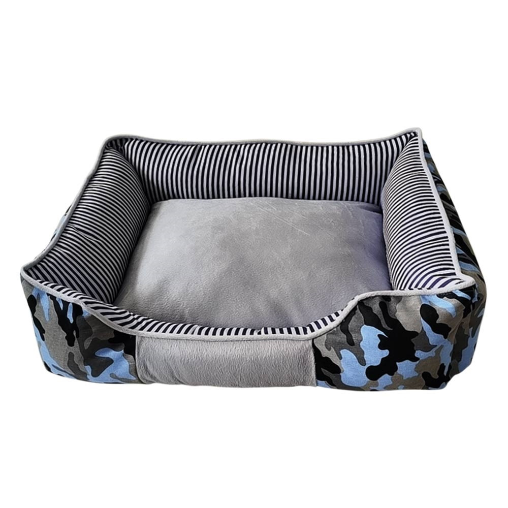 Comfortbed vierkant Classic "ELIO" l x b x h: 50 x 40 x 17 cm blauw camouflage