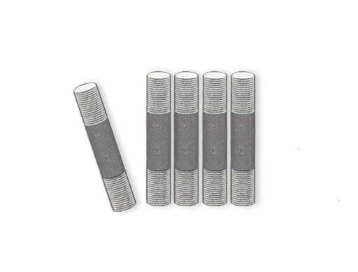 [NB63172] STARSYSTEM Dubbelkops grendel "DE LUXE" Set 5 st., 10 x 44 cm 