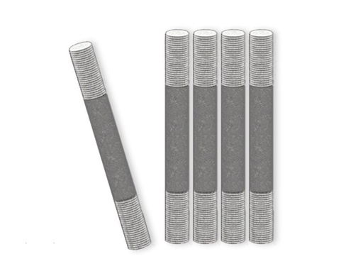 [NB63174] STARSYSTEM Dubbelkops grendel "DE LUXE" Set 5 st., 10 x 80 cm 