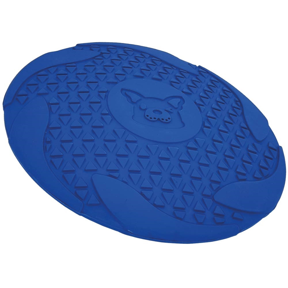 Rubberen vliegschijf  23 cm blauw